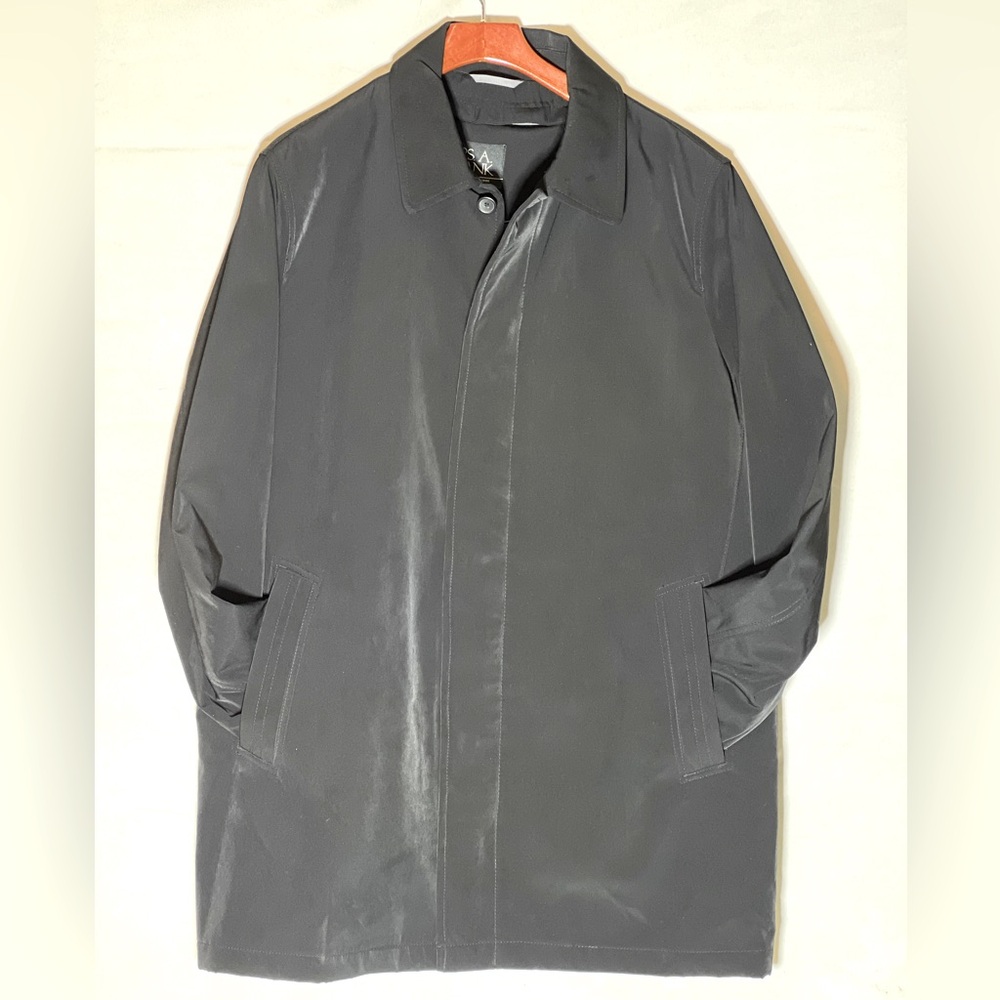 Jos A. Bank Executive Tailored Outerwear Coat. Color-Black Size-42Reg
